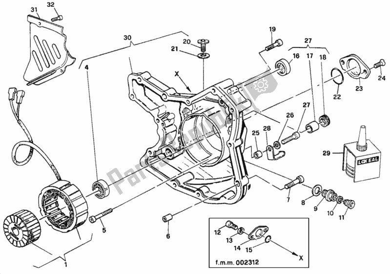 All parts for the Generator Cover Fm <007088 of the Ducati Supersport 900 SS 1994